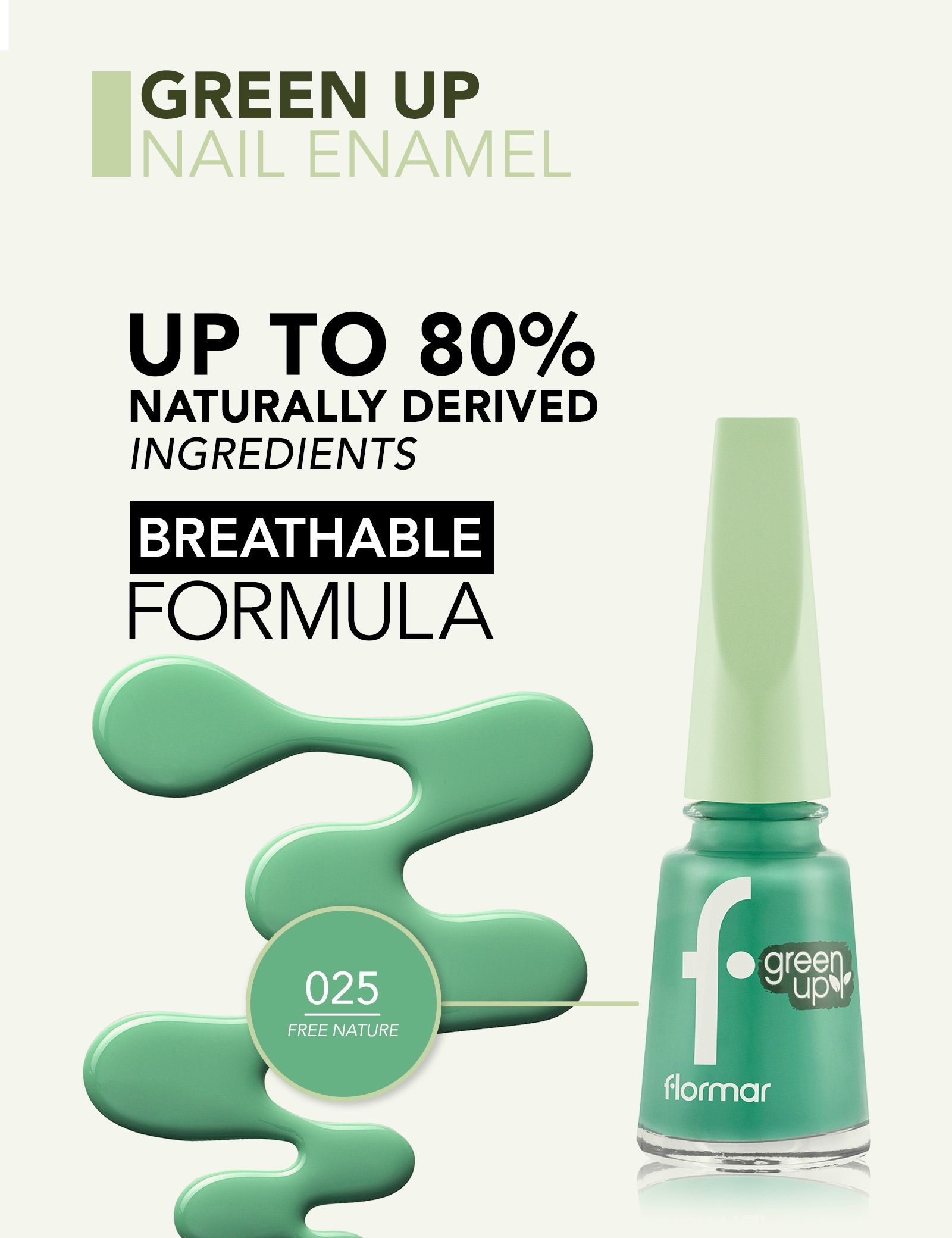 Lak na nechty Green Up Nail Enamel Laky na nechty