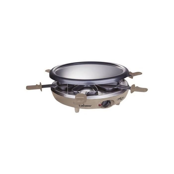 LITTLE BALANCE - 3-in-1 Raclette Grill - 1200W - Happy Cheese Trio Meuuuh - Nootmuskaat - 8692