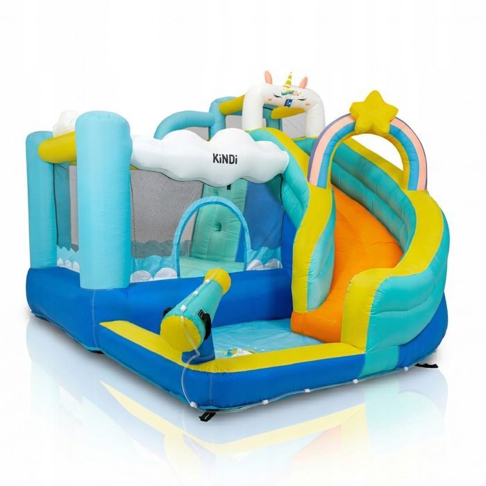 Toboggan aquatique gonflable pour enfants KINDI aire de jeux château gonflable avec canon et panier de basket