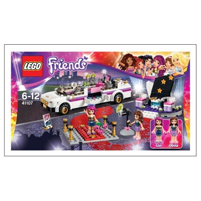 LEGO Friends Setti - LEGO - 41107 - Limusiini avattavilla ovilla ja tavaratilalla - Punainen matto - Haastattelukoppi