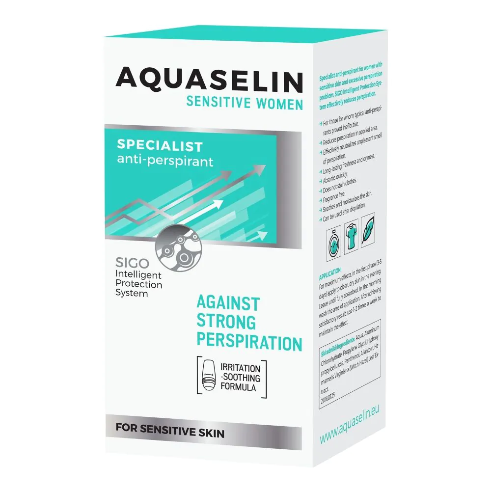 Aquaselin Deo Ap Sensitive przeciw Silnej Potliwości