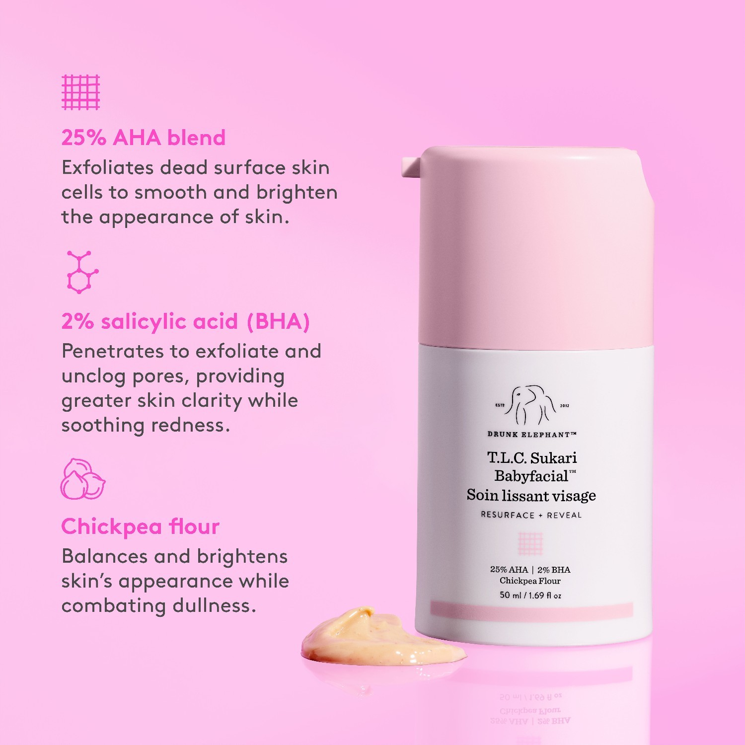 Maska za sjaj pijanog slona TLC Sukari Babyfacial™ - 50 ml