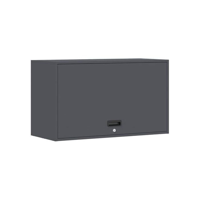 Armário de garagem de parede - vidaXL - Antracite - Aço revestido a pó - 90x40x53 cm - Montado na parede