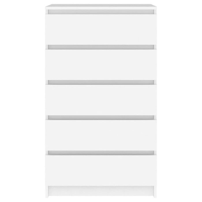 vidaXL Commode, dressoir met 5 lades, opbergkast, meubel voor woonkamer/slaapkamer, modern, wit 823016