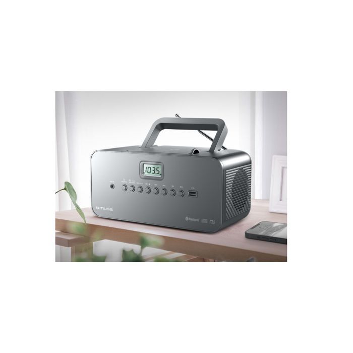 Rádio portátil - MUSE - M-30 BT - Bluetooth - Leitor de CD/MP3 - Rádio FM/MW PLL