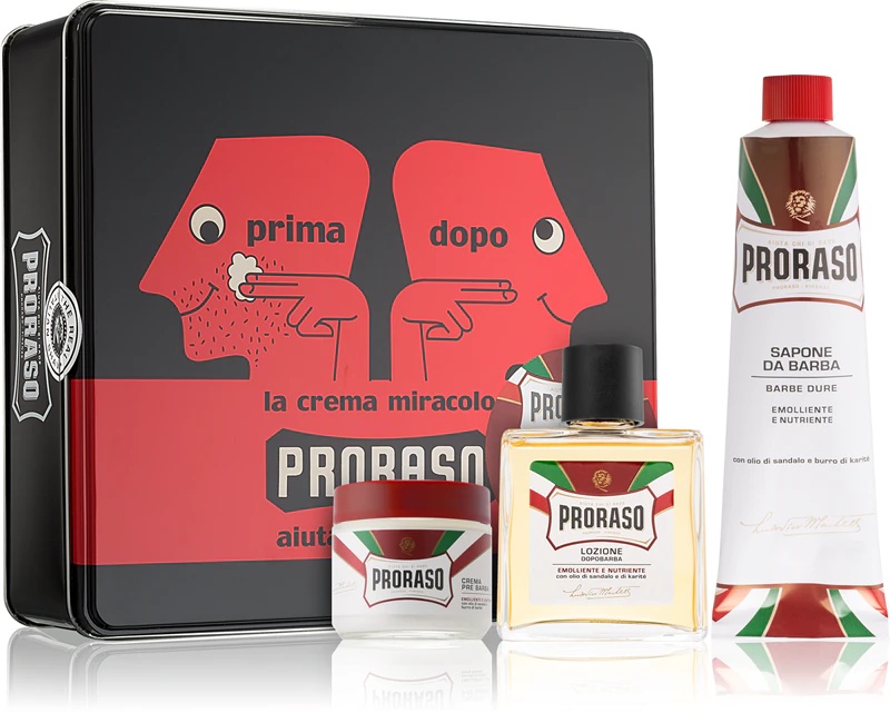 Proraso Set Whole Routie komplet za britje za moške, rdeč