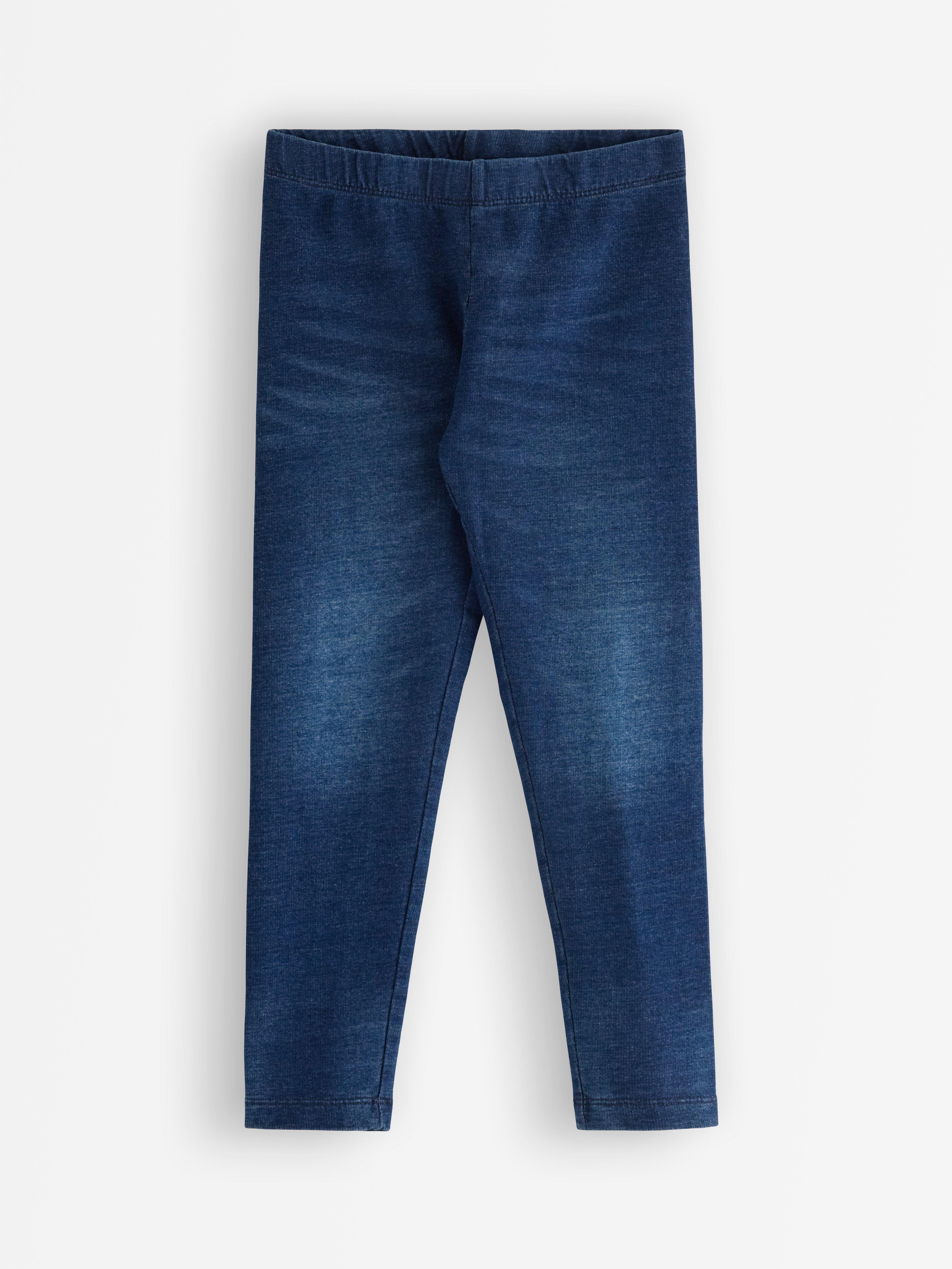 Leggings i denimtrikå Dark denim