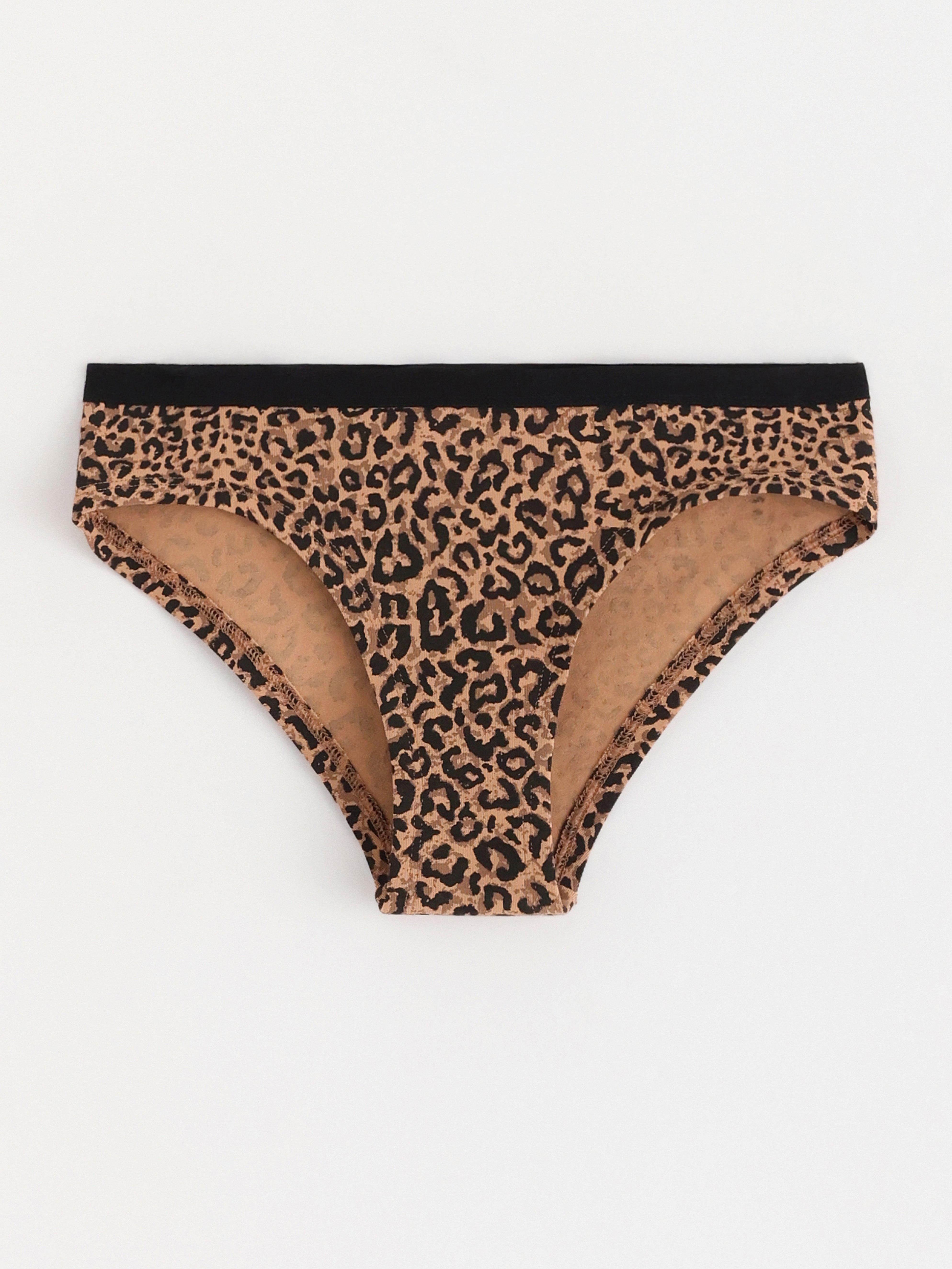Bikinitruse med lav midje Mørk beige