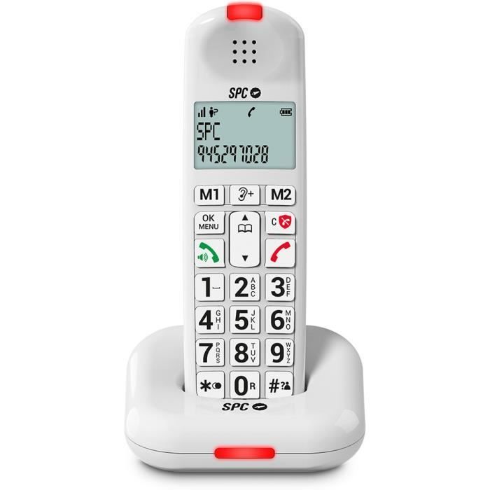 Teléfono inalámbrico - SPC - Comfort Kairo - Botones grandes - Sonido amplificado - Compatible con audífonos