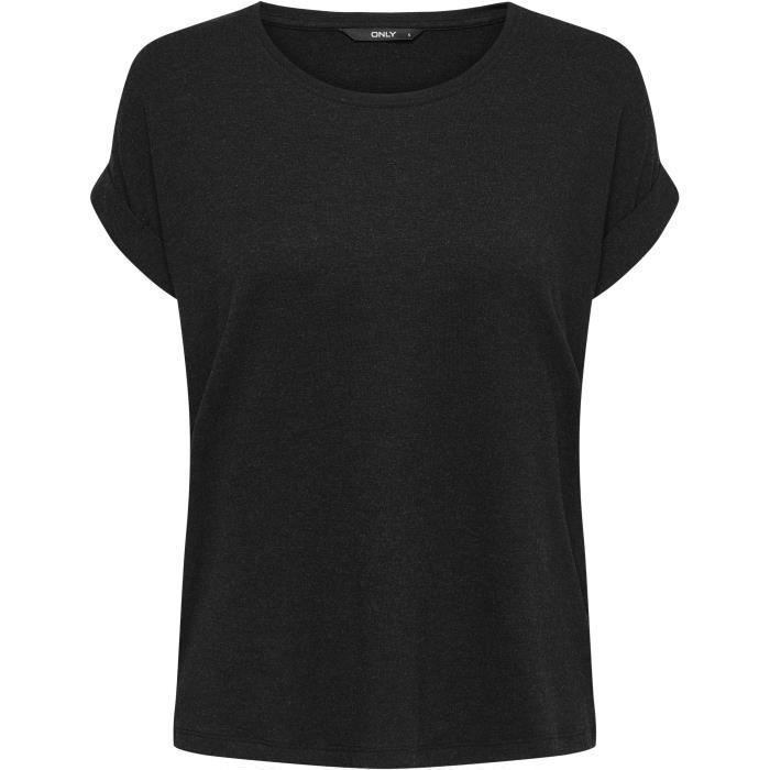 Camiseta ONLY - Mujer - Manga corta - Negra