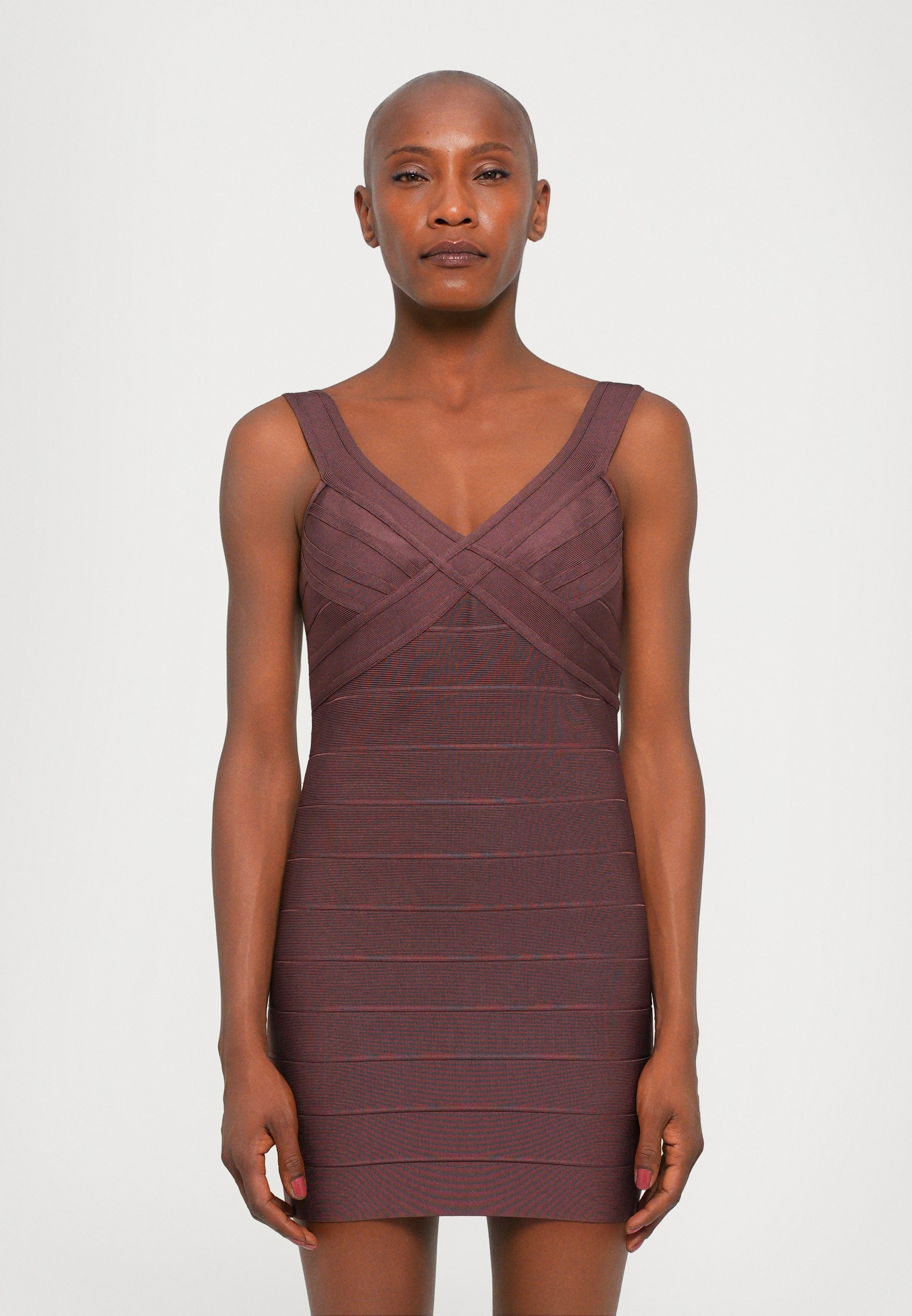 Hervé Léger RACHEL JURK - Cocktailjurk / Feestjurk - bruin