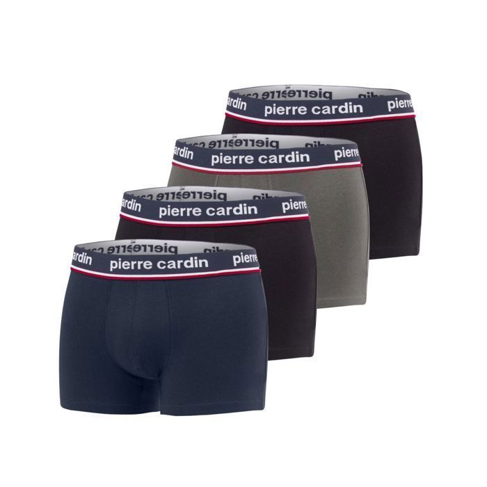 Pierrecardin Boxer Homme  Caleçon Homme - Noir  (Lot de 4)