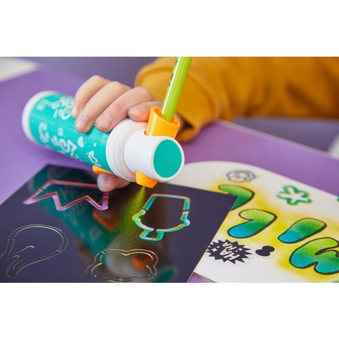 Aerografo, bomboletta spray per graffiti per bambini - Maped Creativ - Spray elettronico con pennarelli - Kit creativo per lavori manuali