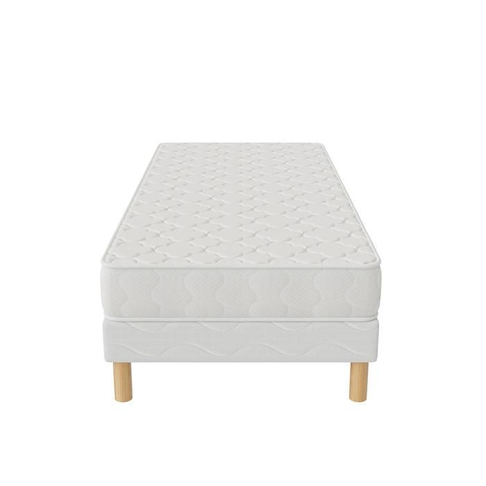 COMFORT+ Bettgestell + 90x200 cm Matratzenset, 17 cm hoch, Polyurethanschaum, ausgewogener Liegekomfort, 4 Füße inklusive.