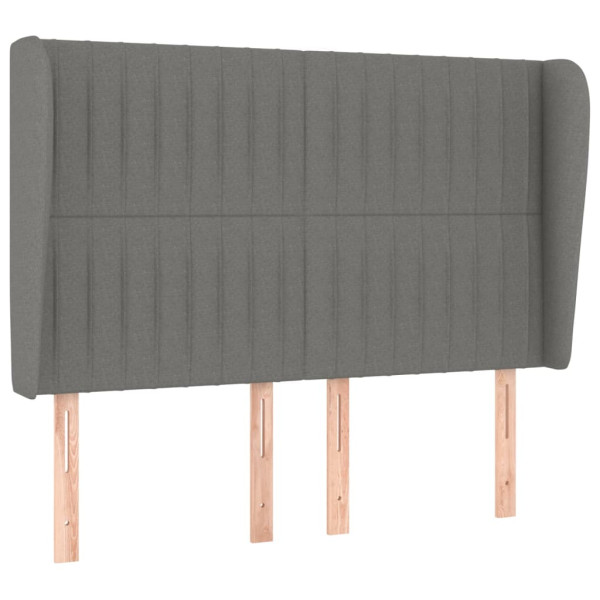 Wezgłowie Szary 147 x 23 x 118/128 cm Tkanina vidaXL
