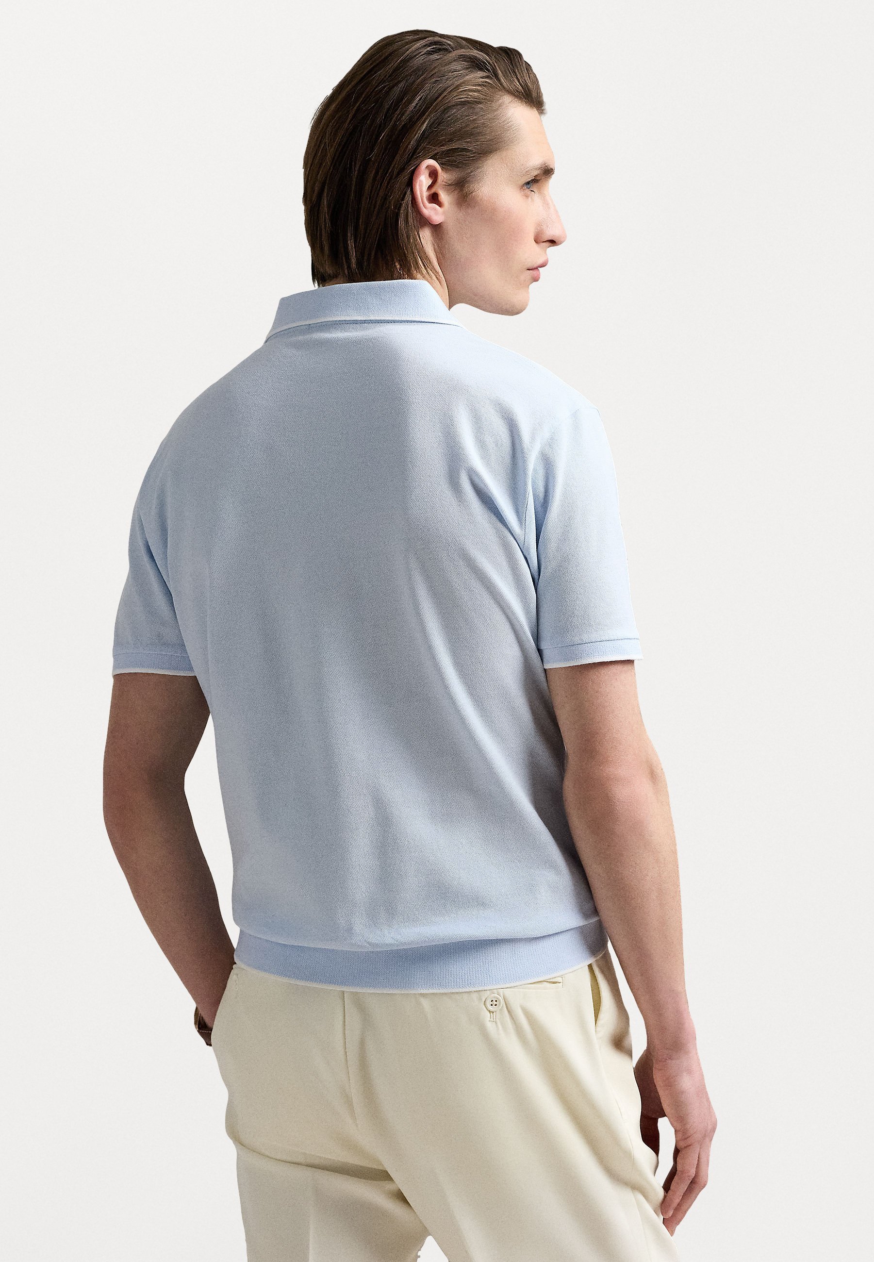 Polo Ralph Lauren JACQUARD POLOSHIRT - Polo shirt - kantoorblauw/wit