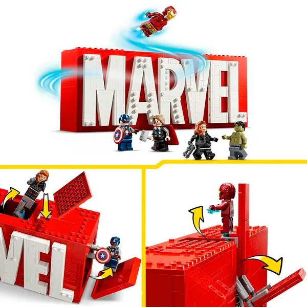 LEGO Marvel 76313 Logo a minifigúrky Marvelu
