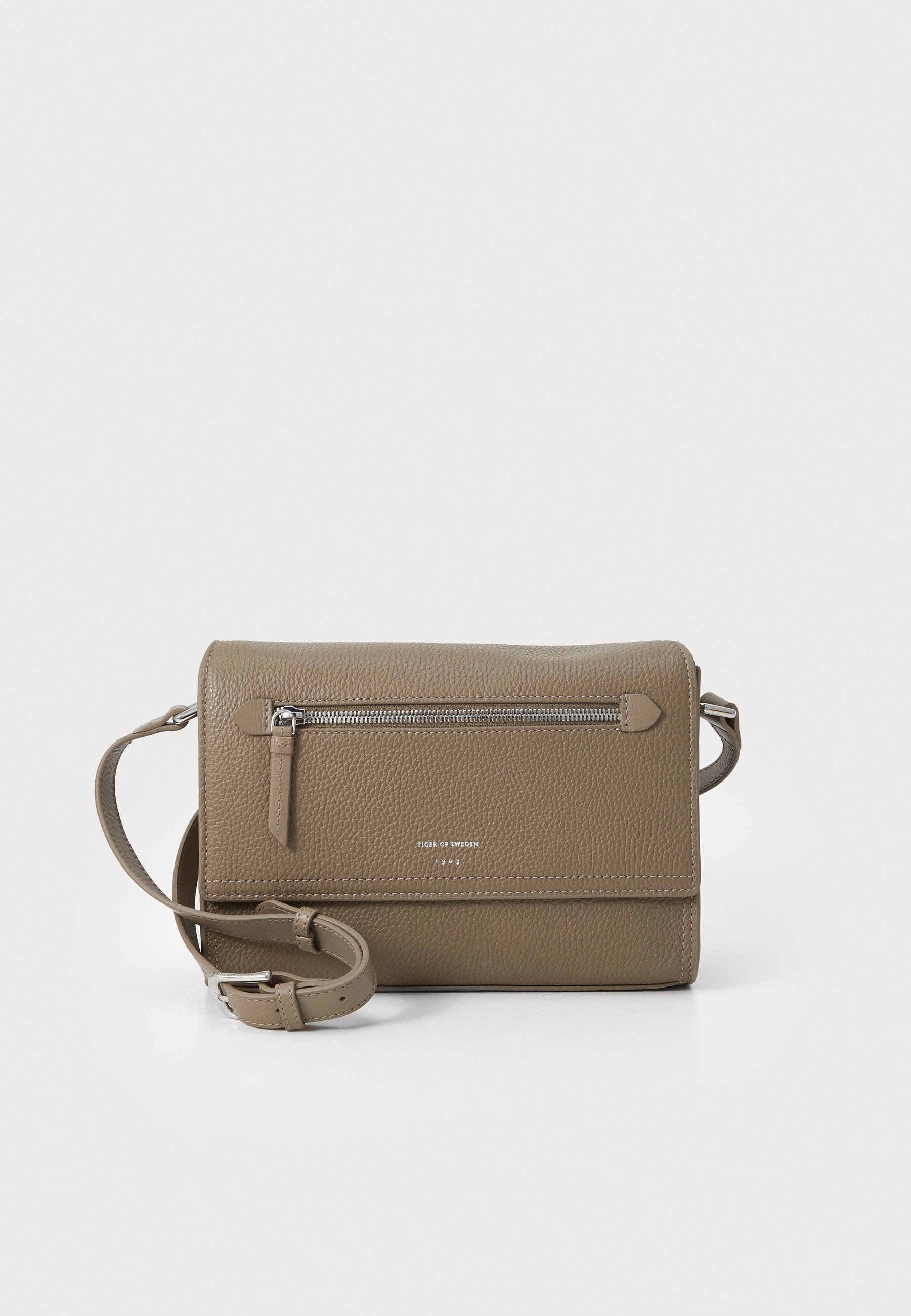 Sac bandoulière unisexe Caprisia de Tiger of Sweden - gris-brun