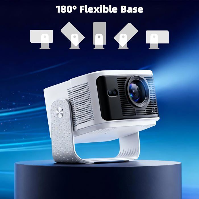 Videoproiettore portatile ZOKKO 4K - Messa a fuoco automatica - Correzione trapezoidale automatica - Connettività Wi-Fi 6