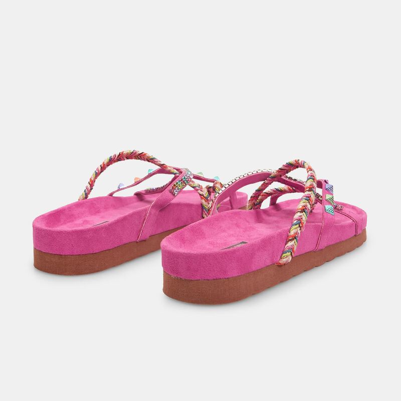 Damskie japonki Bata Red Label z plecionymi linami i aplikacjami z kamieni szlachetnych