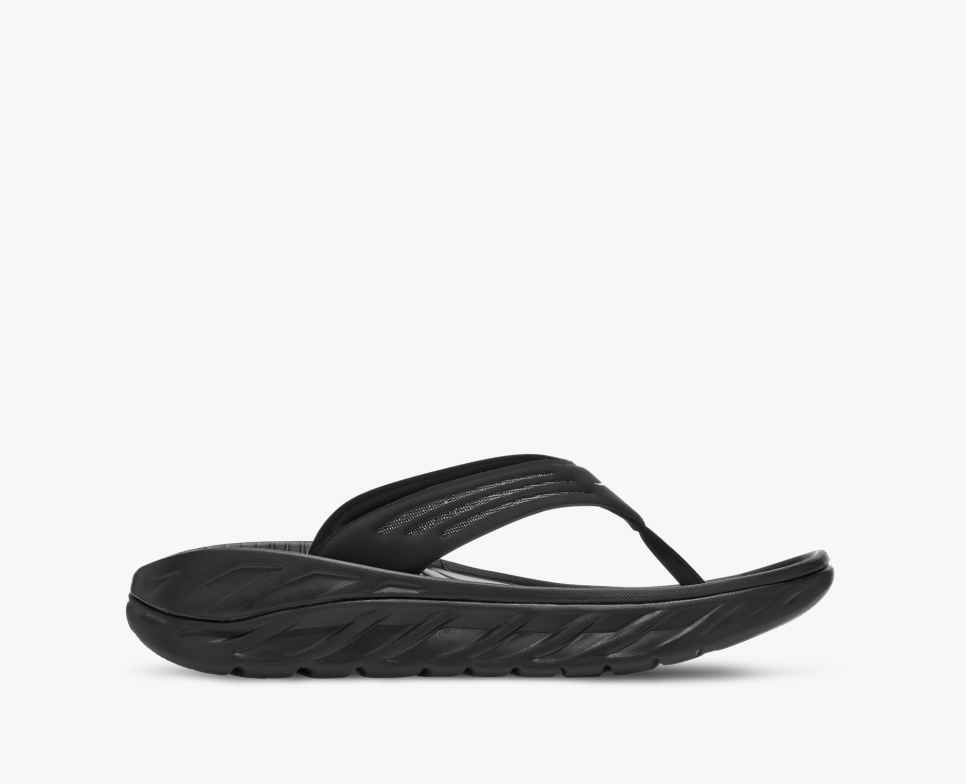 HOKA Ora Recovery Flip 2 Noir / Gris mouette foncé