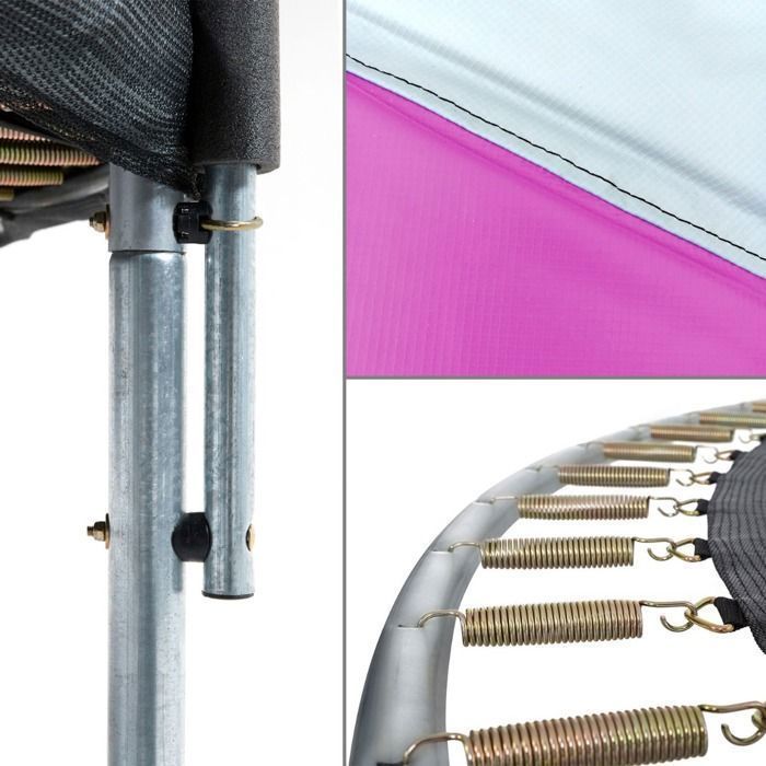 KANGUI Trampoline - RALLI Ø 300-305 cm – Kind – Ladder, hoes & verankeringsset – CE & NF EN 71-14 gecertificeerd