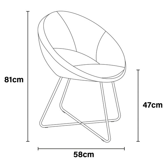 Samtstuhl SELESA, grau