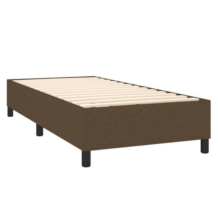 Rete a doghe con materasso - Maison Exclusive - 80x200 cm - Marrone scuro - Massimo relax