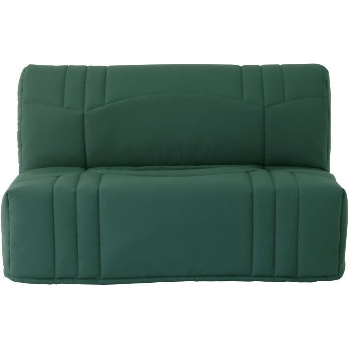 DREAM BZ Schlafsofa – 100 % Baumwolle, Waldgrün – Liegefläche 140 x 190 cm – Weicher Komfort