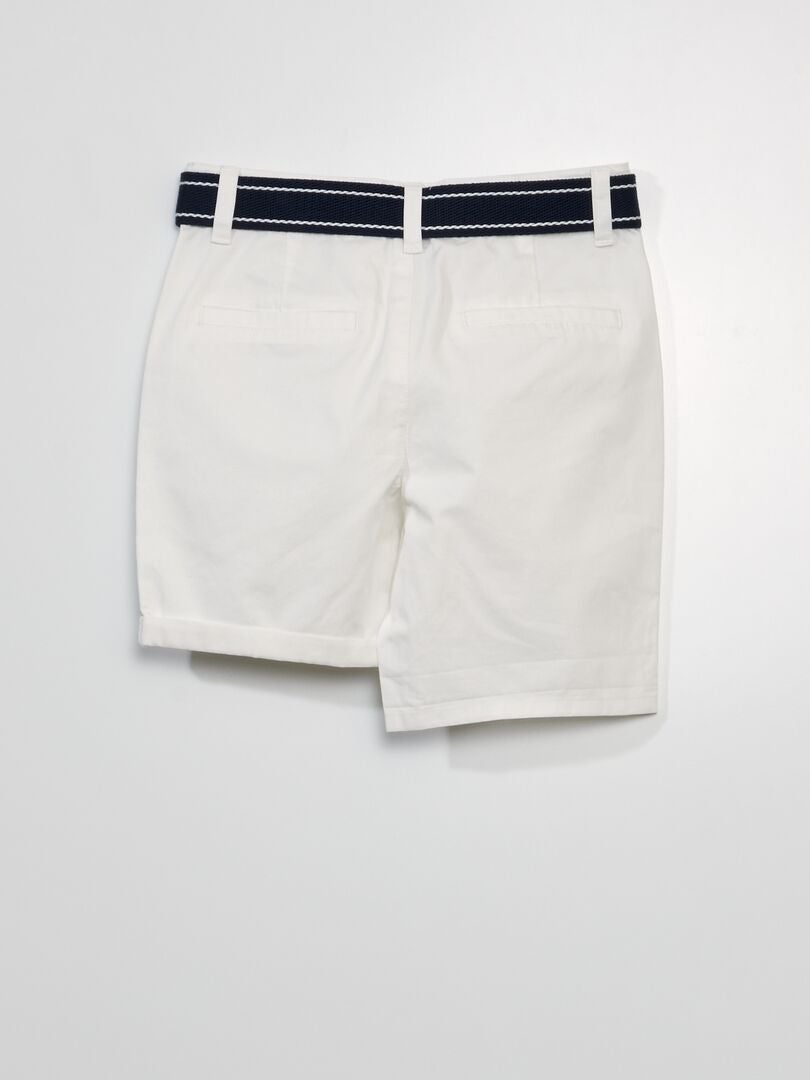 Pantalones cortos chinos tipo bermuda - BLANCOS
