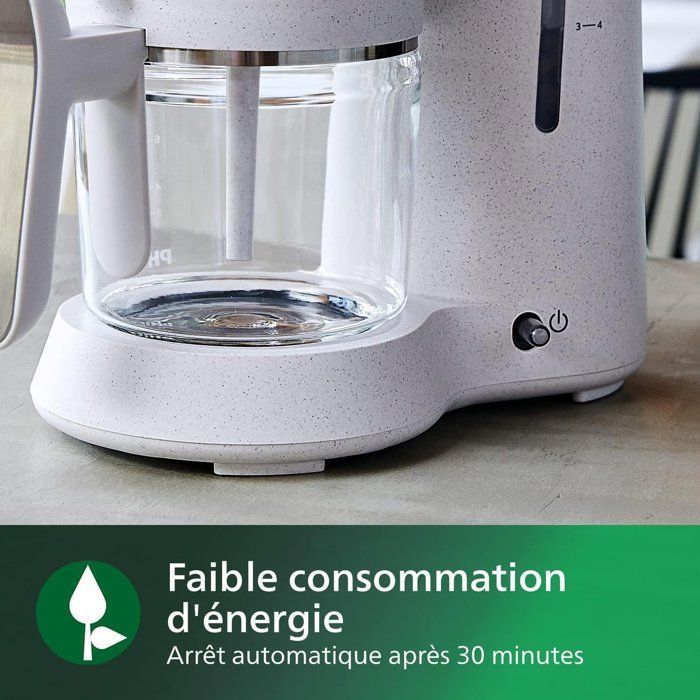 Cafetera de filtro - PHILIPS - HD5120/00 - Colección Eco-Conscious - 1,2 L - 1000 W - Crema