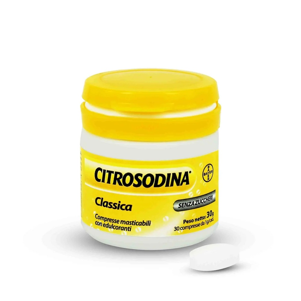 CITROSODINA Comprimés à croquer Citrosodina pour la digestion 30 comprimés Sensation de lourdeur dans l'estomac