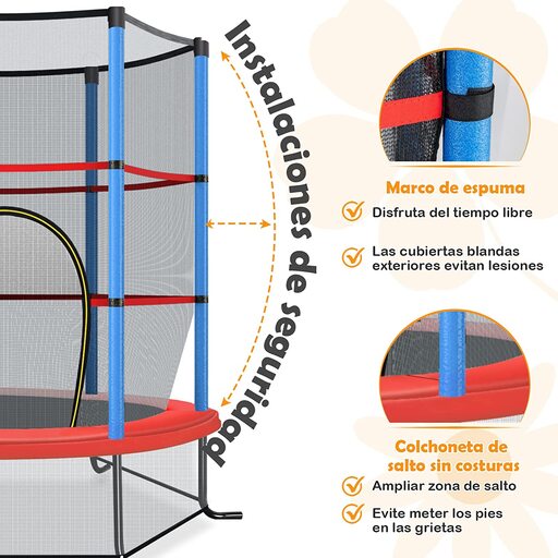 Costway 165 cm trampolin med sikkerhedsnet