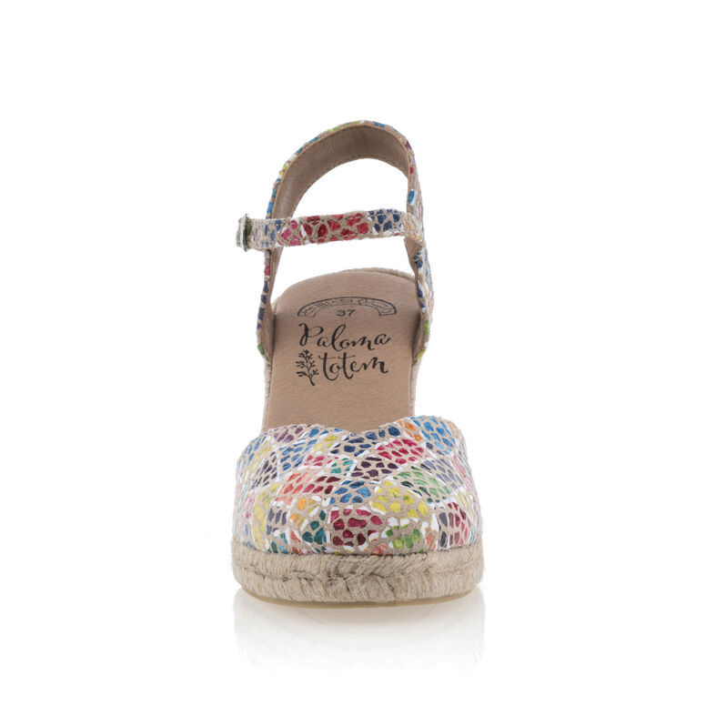 Mehrfarbige Damen-Espadrilles mit Seilsohlen