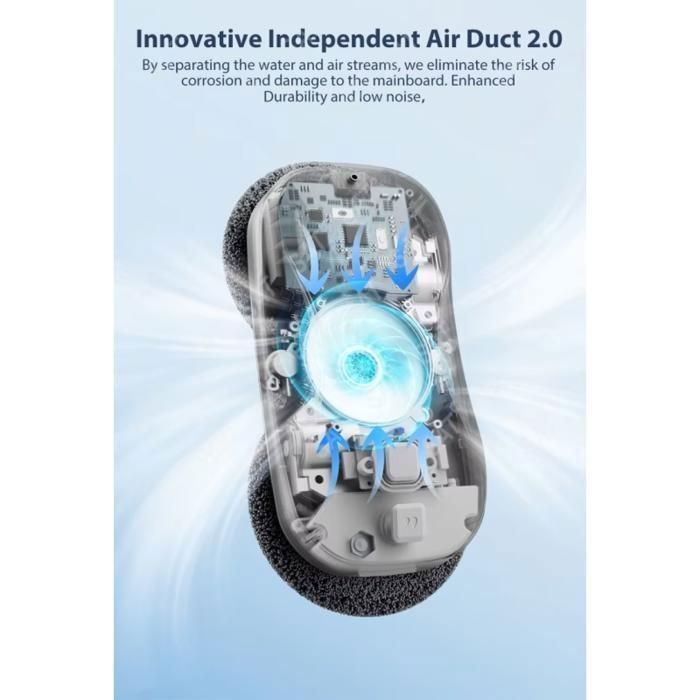 Electric Window Cleaning Robot - Dual Water Spray, 60ml Water Tank - 3 Automatic Modes, Remote Control