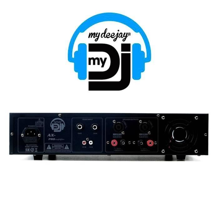 DJ Sound System Package: DISCO15B Bass Reflex CLUSTER Speakers 2x700W + MyDj AX 2000W PRO Amplifier