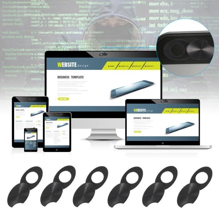 6x Copri webcam per bloccare la privacy della fotocamera del computer e del telefono Ultra DC837