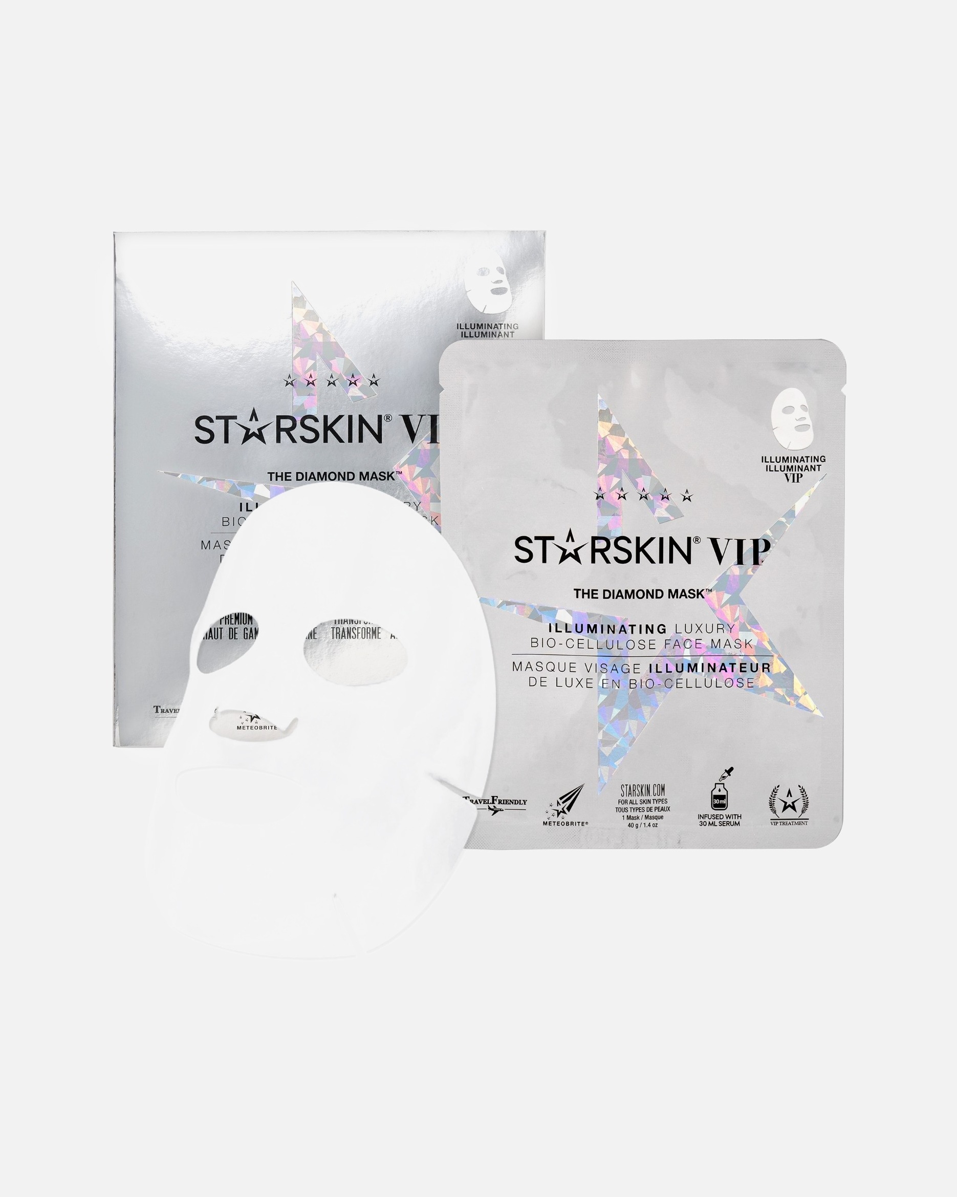 STARSKIN® lakštinė veido kaukė „The Diamond Mask™ Limiating Luxury Bio-Cellulose“ – 30 ml