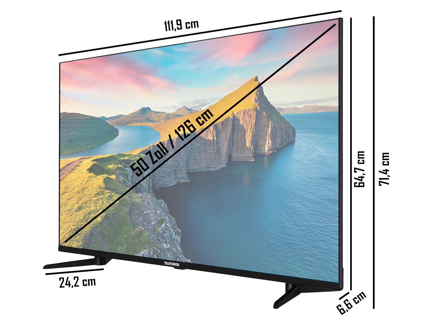 TELEFUNKEN »QU43-65K800« QLED Smart TV 4K UHD με Dolby Vision HDR