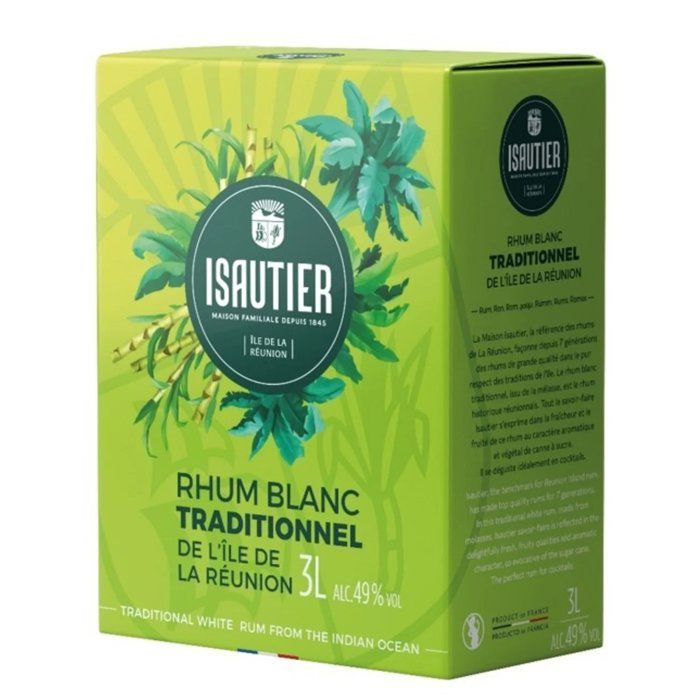 Isautier - Ron blanco tradicional - Bag-In-Box - 49,0% vol. - 3 litros