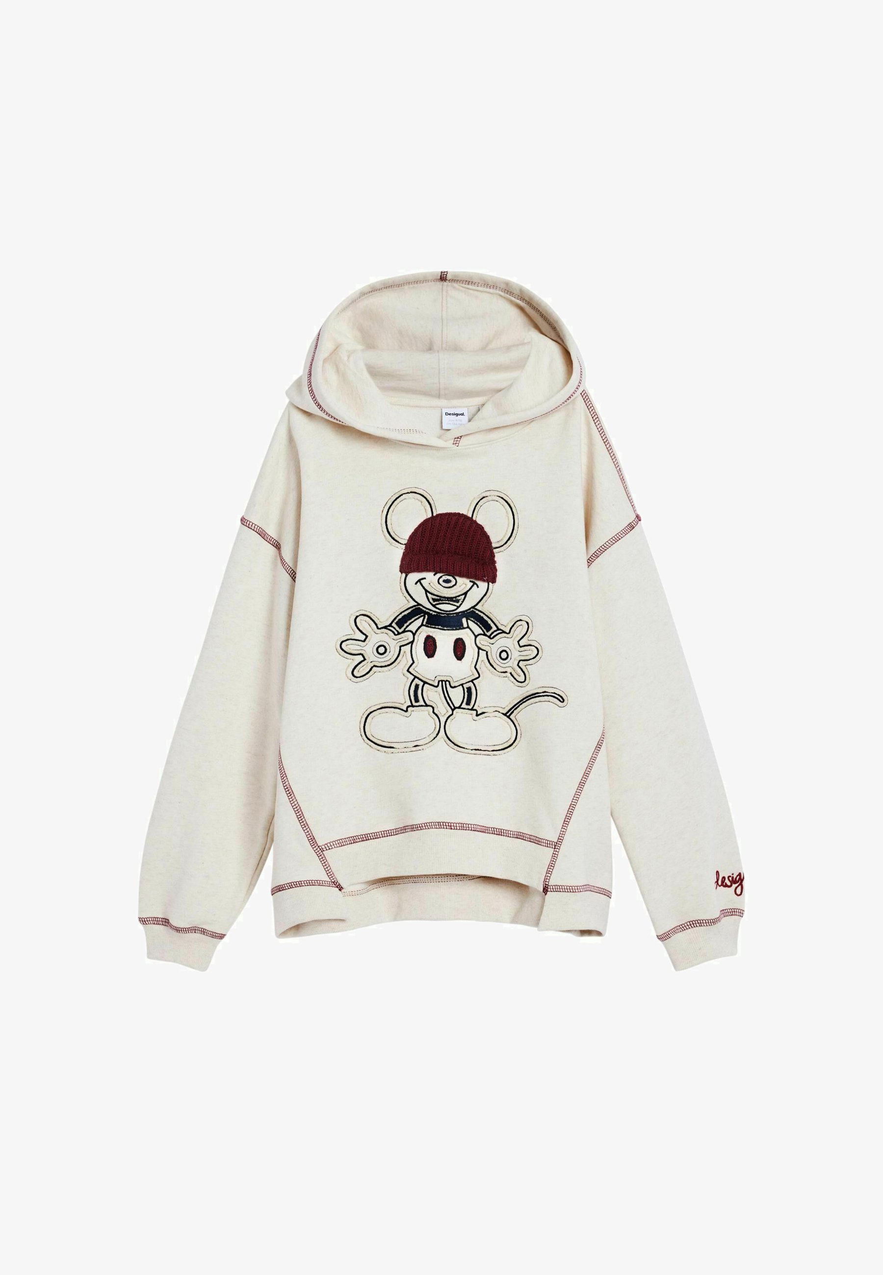 Felpa con cappuccio Desigual - bianca