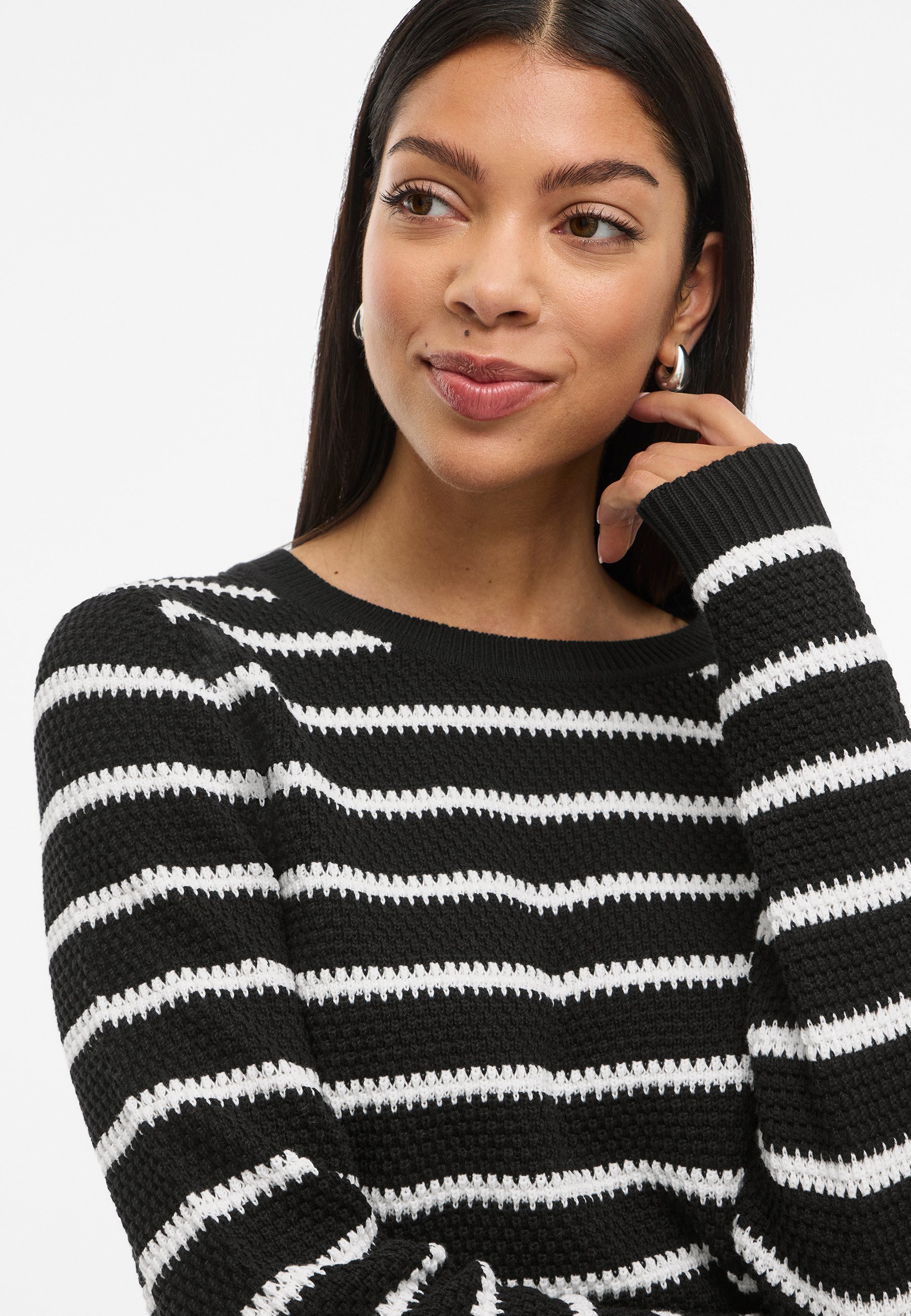 VILA VIDALO NOOS - Pull - noir/blanc