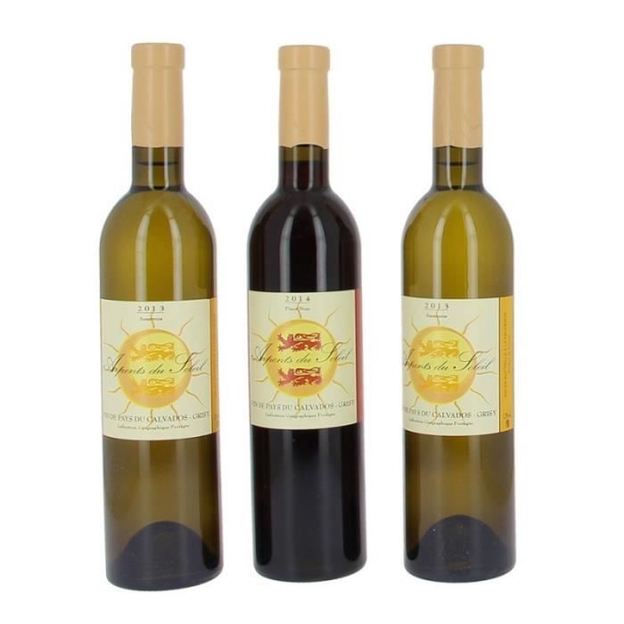 Les Arpents du Soleil - Set Descubrimiento del Vino de Normandía 3x50cl - Hecho en Calvados