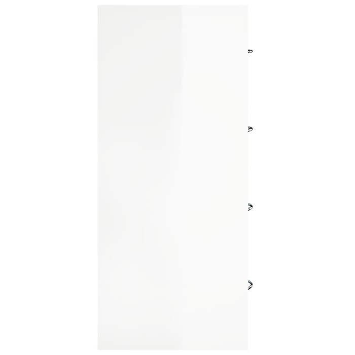 Commode/Buffet contemporain, avec 4 tiroirs, 60x30,5x71 cm, Blanc brillant, LL0000162153