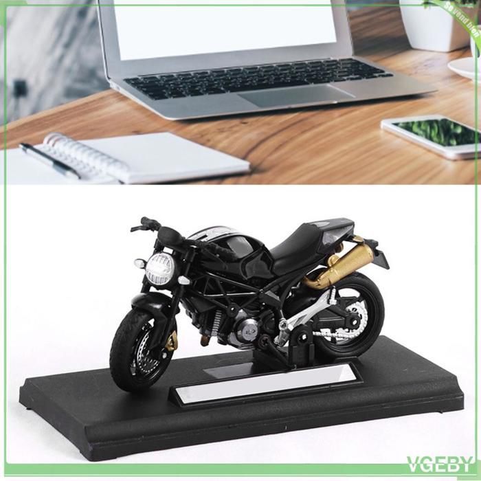 Fafeicy Motorcycle Toy Model, Miniature Alloy Motorcycle Toy, Portable Educational Model for Children, Black, Puzzle Games