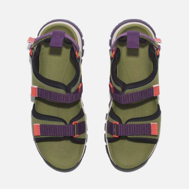 Sandalo a Doppia Fascia Lincoln Peak da Donna in                verde