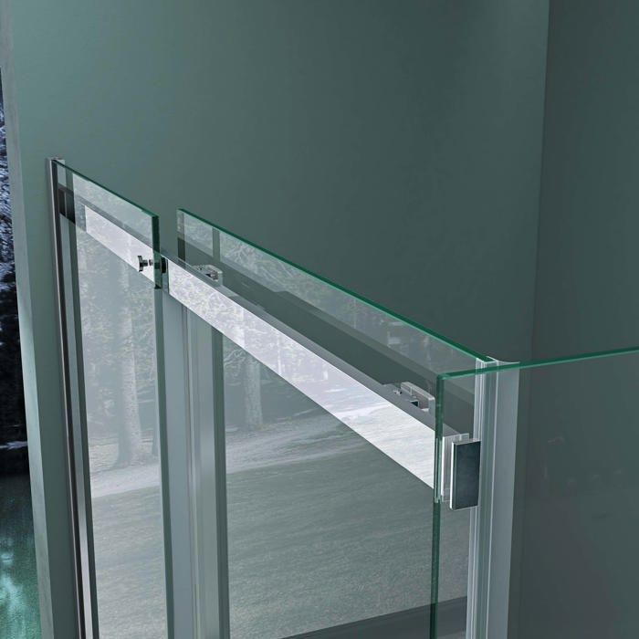 Box doccia Mai & Mai 80x120 con porta scorrevole sul lato destro, vetro temperato, piatto doccia incluso RAV18