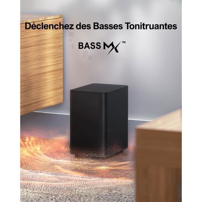 ULTIMEA Poseidon D50 5.1-Kanal-Soundbar mit Subwoofer + 2 Lautsprechern, virtuellem Surround-Sound und einstellbarem Bass, HDMI ARC, 320 W
