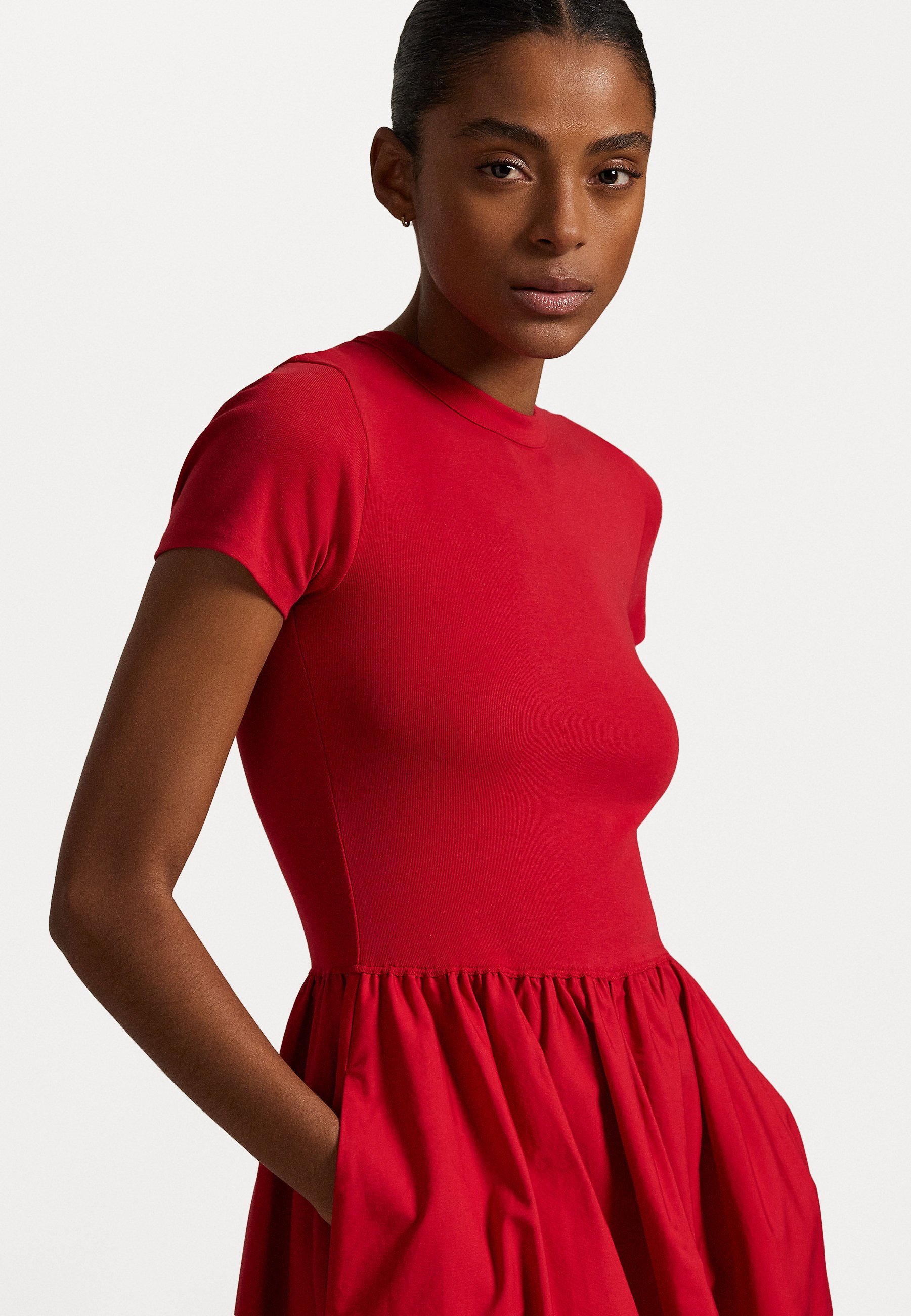 Robe Polo Ralph Lauren en jersey rouge