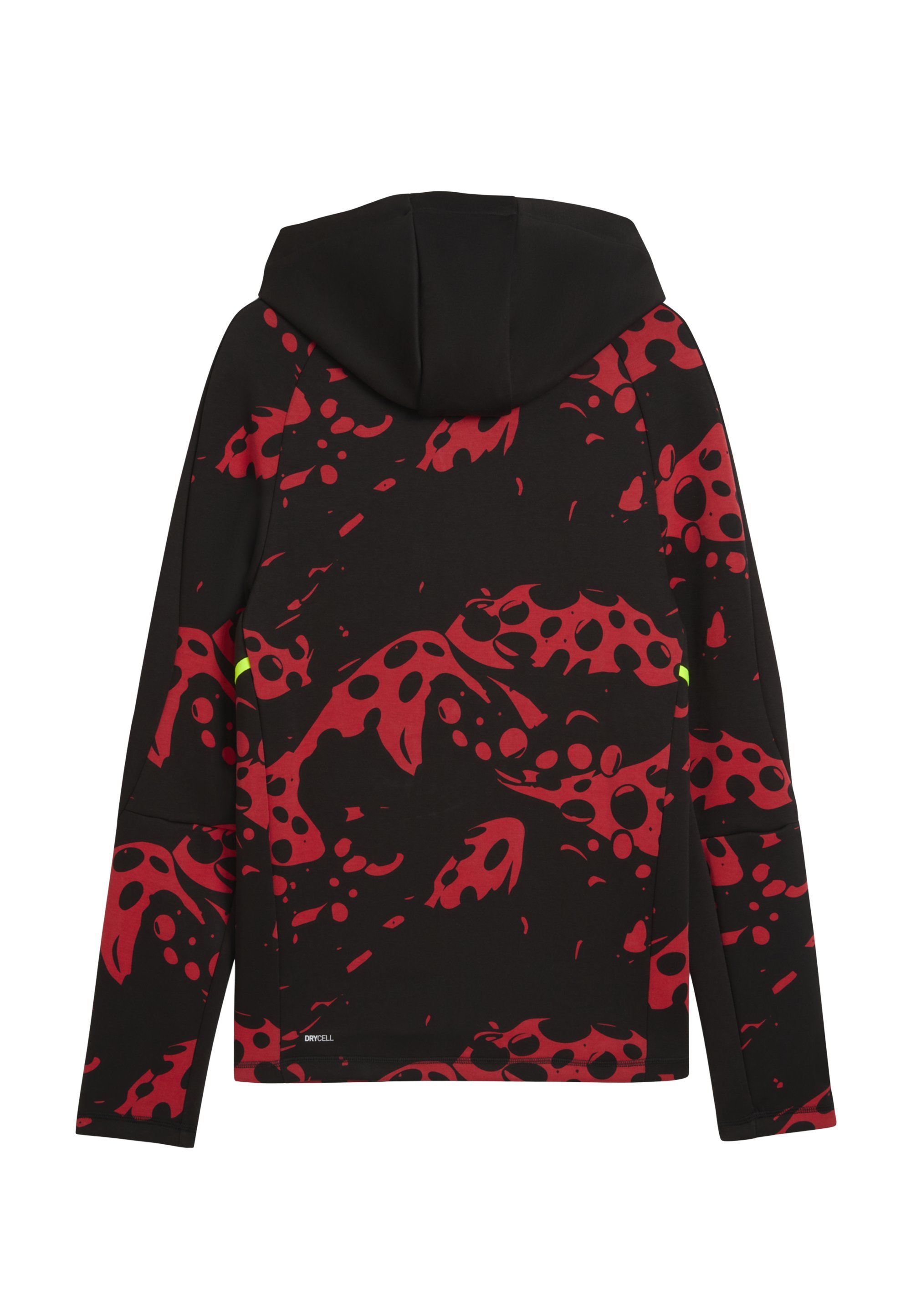 Puma SCOOT LAB EVOSTRIPE CROSS - Pulover z zadrgo - za vse čase rdeča-črna-aop